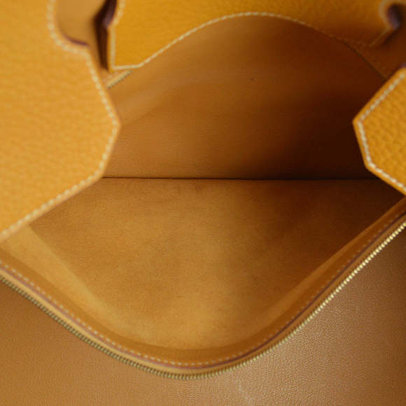 HERMES Yellow Fjord Birkin 40 Handbag 161827 - Picture 8 of 10
